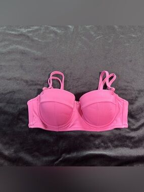 Shade & Shore Bright Pink Padded Balcony Bikini Top